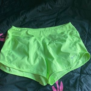 Nike dri-fit green shorts